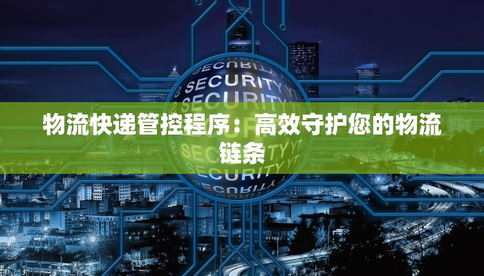 物流快递管控程序：高效守护您的物流链条